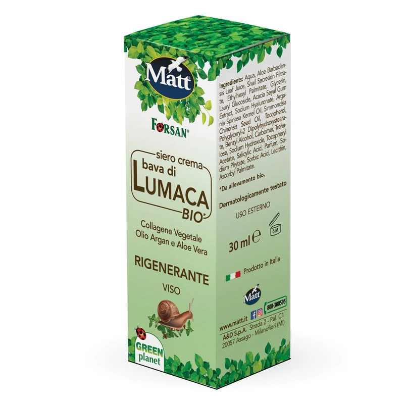 Matt Forsan Siero Bava Di Lumaca Siero Rigenerante Viso 30ml 2 Matt Forsan Siero Bava Di Lumaca Siero Rigenerante Viso 30ml - immagine 2