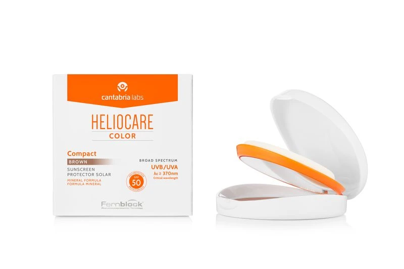 Difacooper Heliocare SPF50 Cipria Compatta Colore Brown 10g 2 Difacooper Heliocare SPF50 Cipria Compatta Colore Brown 10g - immagine 2